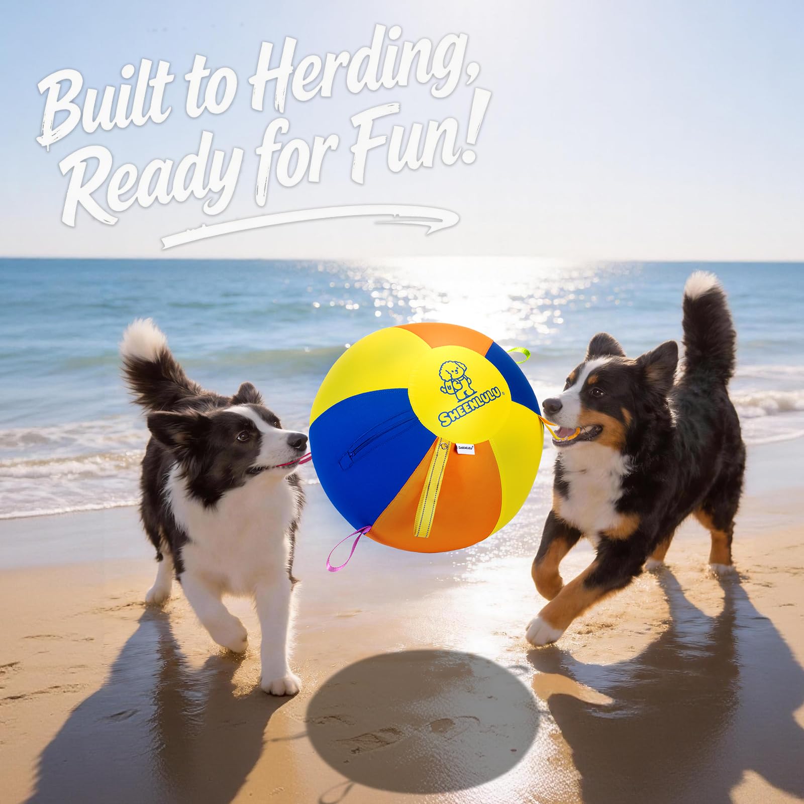 SHEENLULU Herding Ball top handle for guided, controlled play sessions
