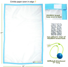 Crinkle edges of the Sheer Fun For Cats toy for tactile play stimulation.