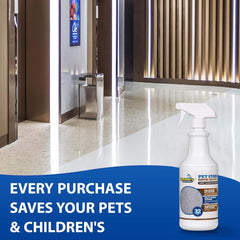 Sheiner's Pet Stain Remover foam action lifts stains from upholstery and rugs.