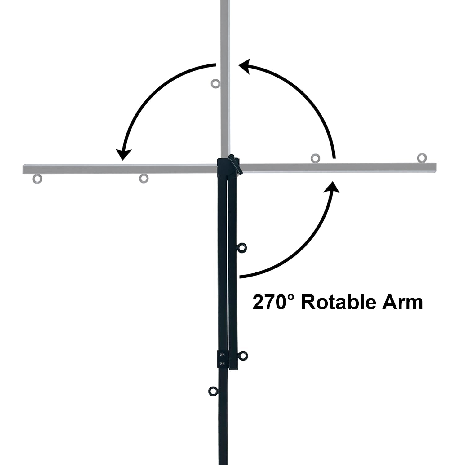 SHELANDY black grooming arm with durable finish