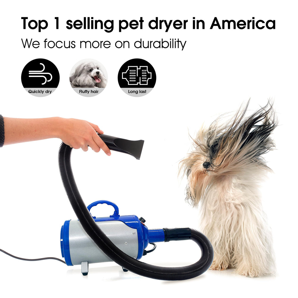 SHELANDY Groomer Partner dryer side view highlighting ergonomic handling.