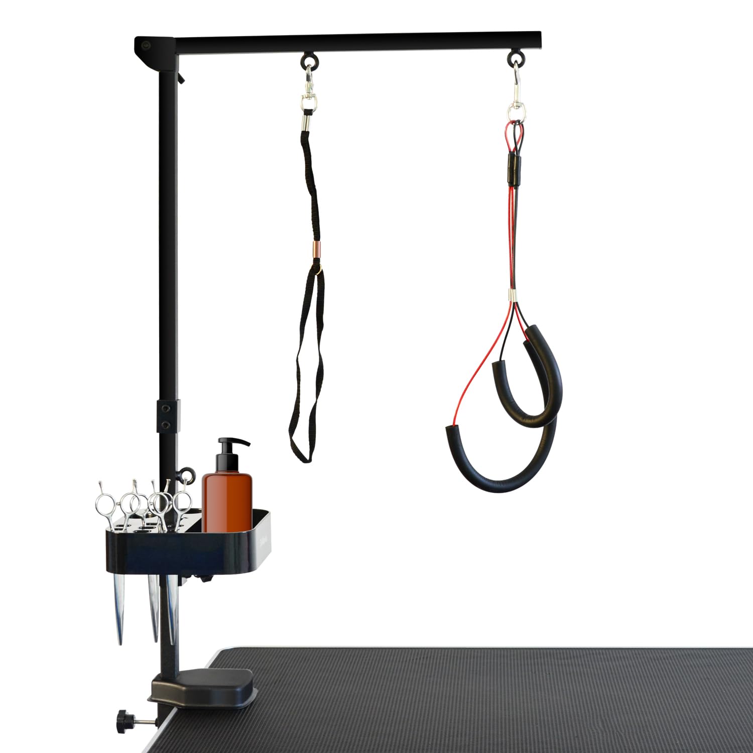 SHELANDY grooming arm clamp attached to table for secure mounting