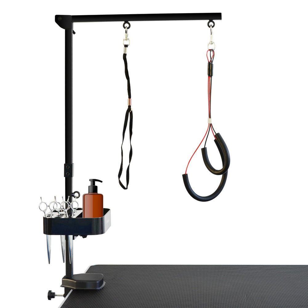 SHELANDY grooming arm clamp attached to table for secure mounting