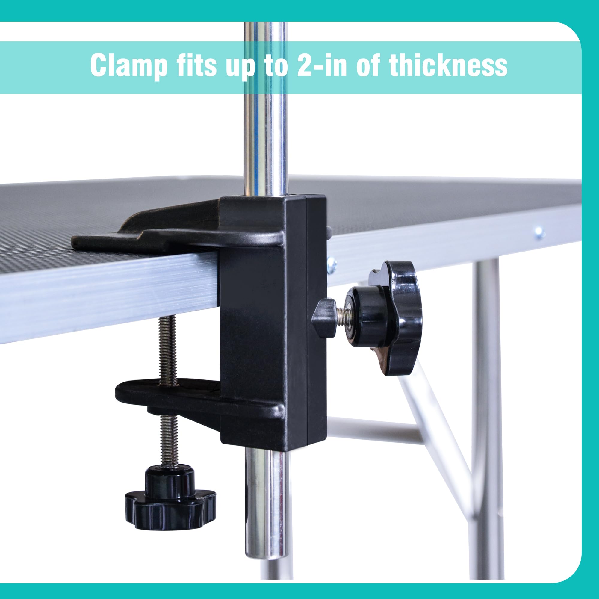 SHELANDY hands-free drying stand helps brushing and styling during grooming sessions.