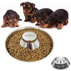 Sheldamy Puppy Dog Bowl multi-puppy feeder for shared meals and easy cleaning.