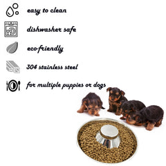 Sheldamy stainless-steel dish bowl shows durable, odor-free surface for daily use.