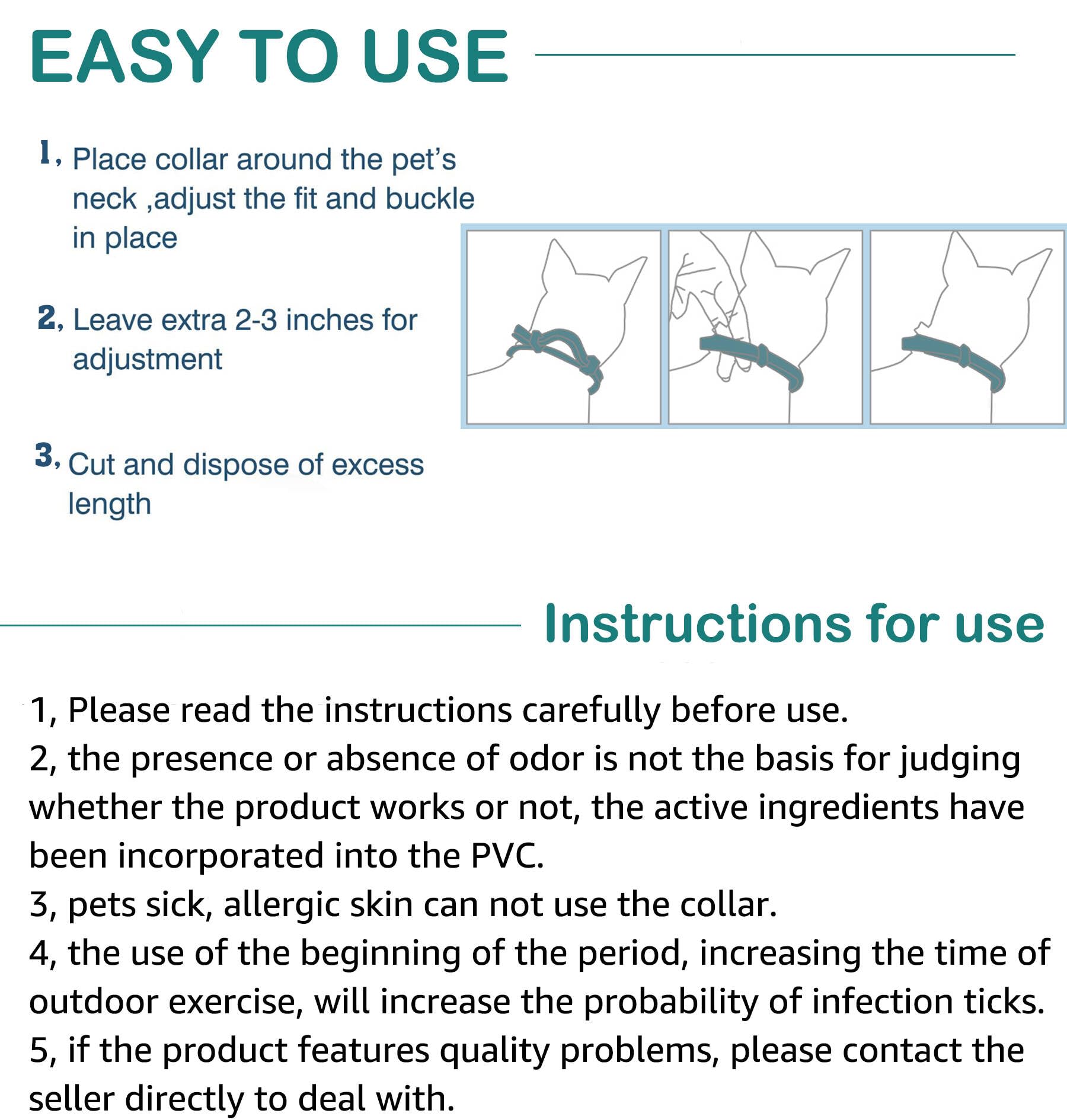 ShengKou flea collar provides up to twelve months of coverage.