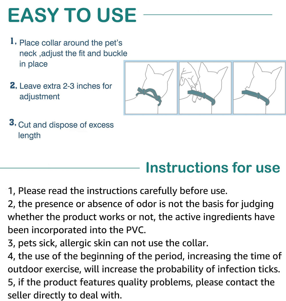 ShengKou flea collar provides up to twelve months of coverage.