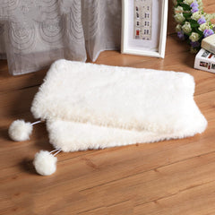 SHENGOCASE 2-pack pet cushion front view, plush faux fur for cozy lounging