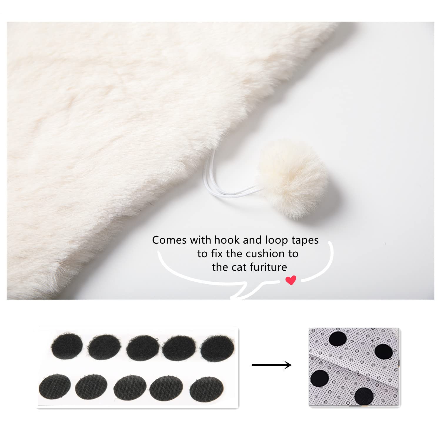 SHENGOCASE 2-pack wood pet house cushion inset adds warmth and support