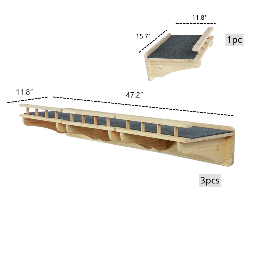 SHENGOCASE carpeted cat balcony mats offer grip and comfort during jumps.
