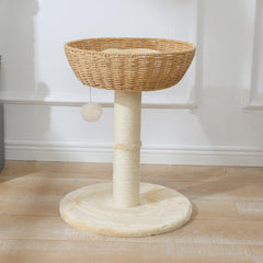 SHENGOCASE window perch with sisal post supports claws while protecting furniture