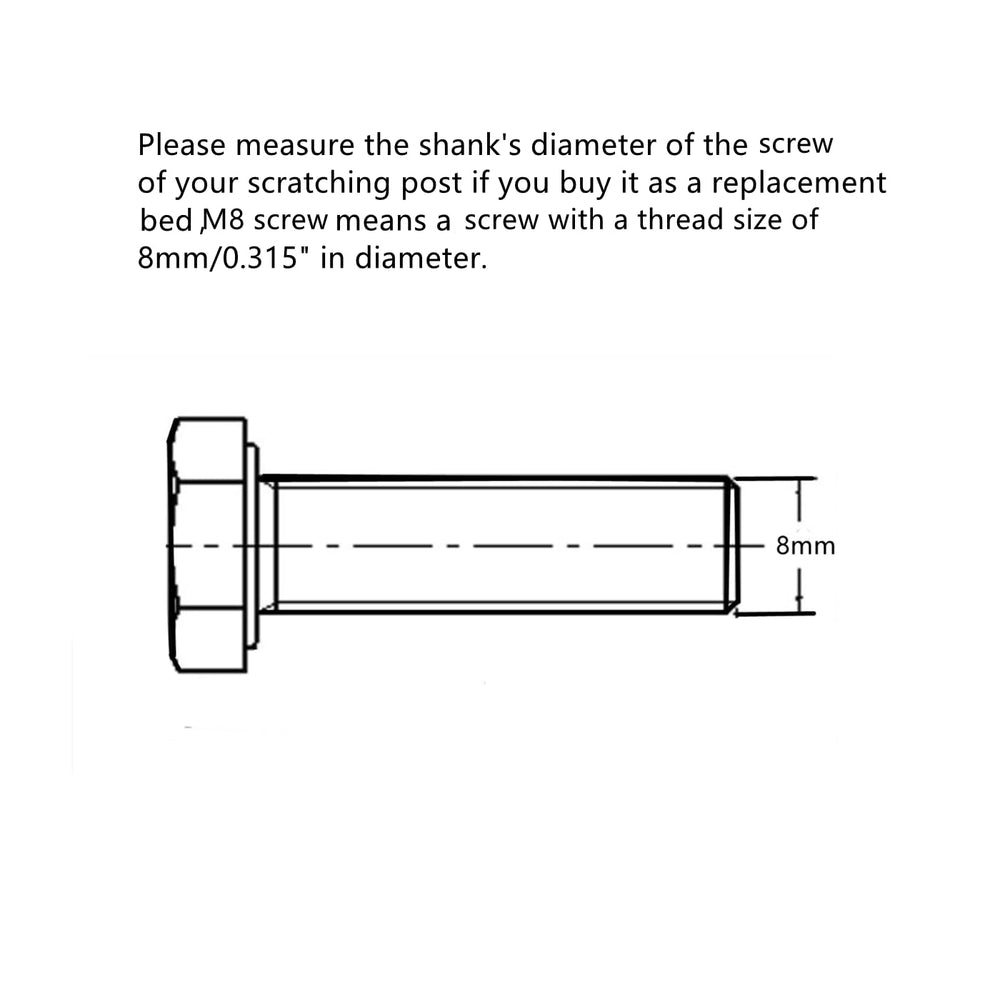 SHENGOCASE easy assembly with M8 screw for grey perch bed