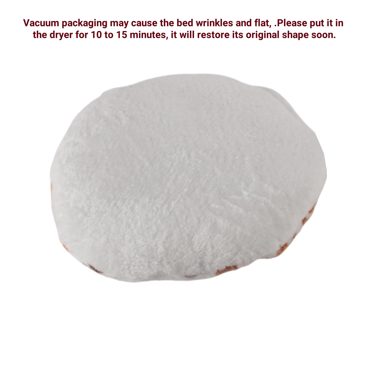 SHENGOCASE round cushion in kennel or bed adds soft padding