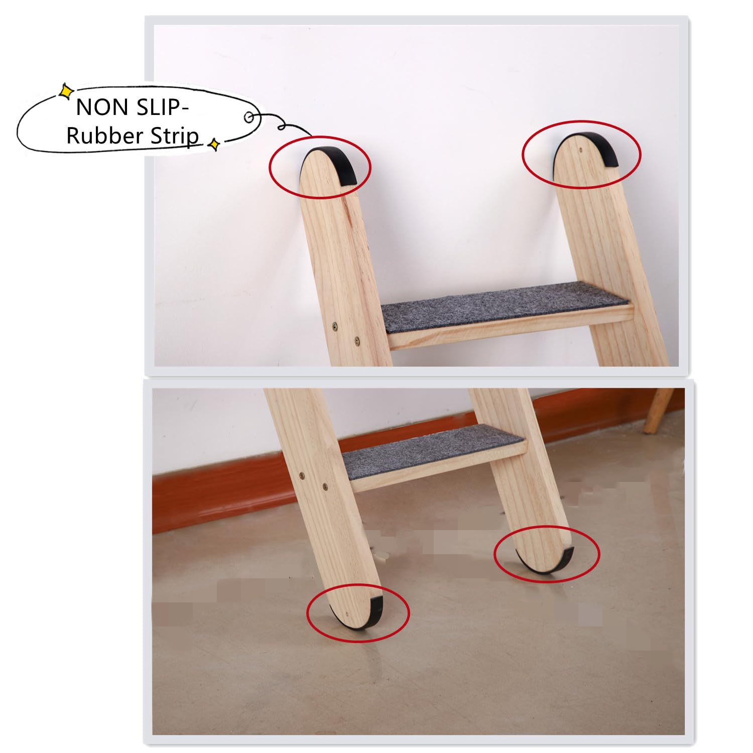 SHENGOCASE solid wood cat ladder multi-level shelves for perching and play.