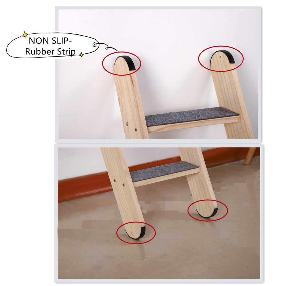 SHENGOCASE solid wood cat ladder multi-level shelves for perching and play.