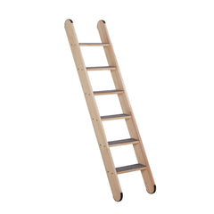 SHENGOCASE solid wood wall ladder side view, sturdy indoor cat perch.