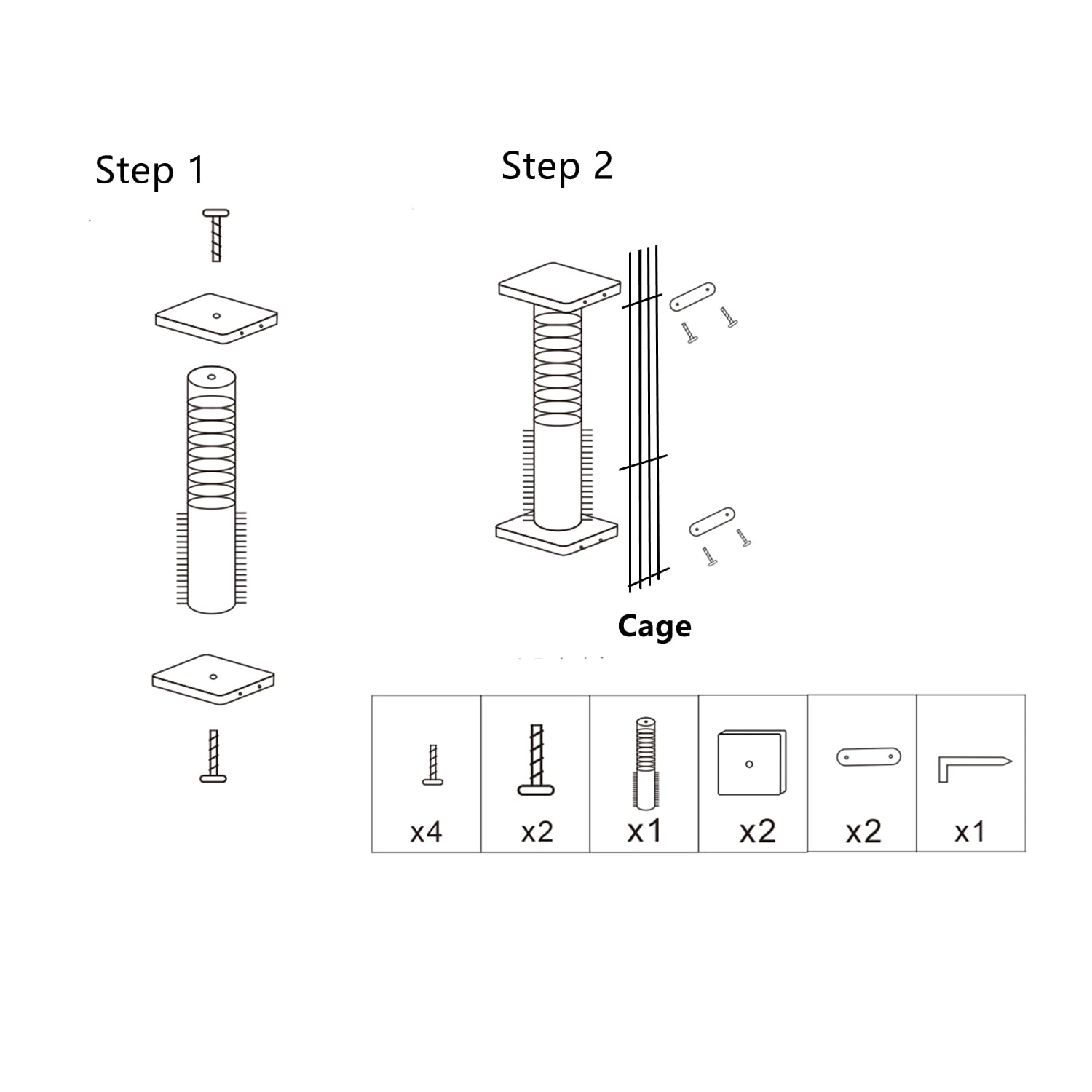 SHENGOCASE two-pack offers versatile cage-ready scratch and groom options.