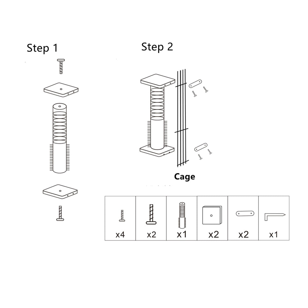 SHENGOCASE two-pack offers versatile cage-ready scratch and groom options.