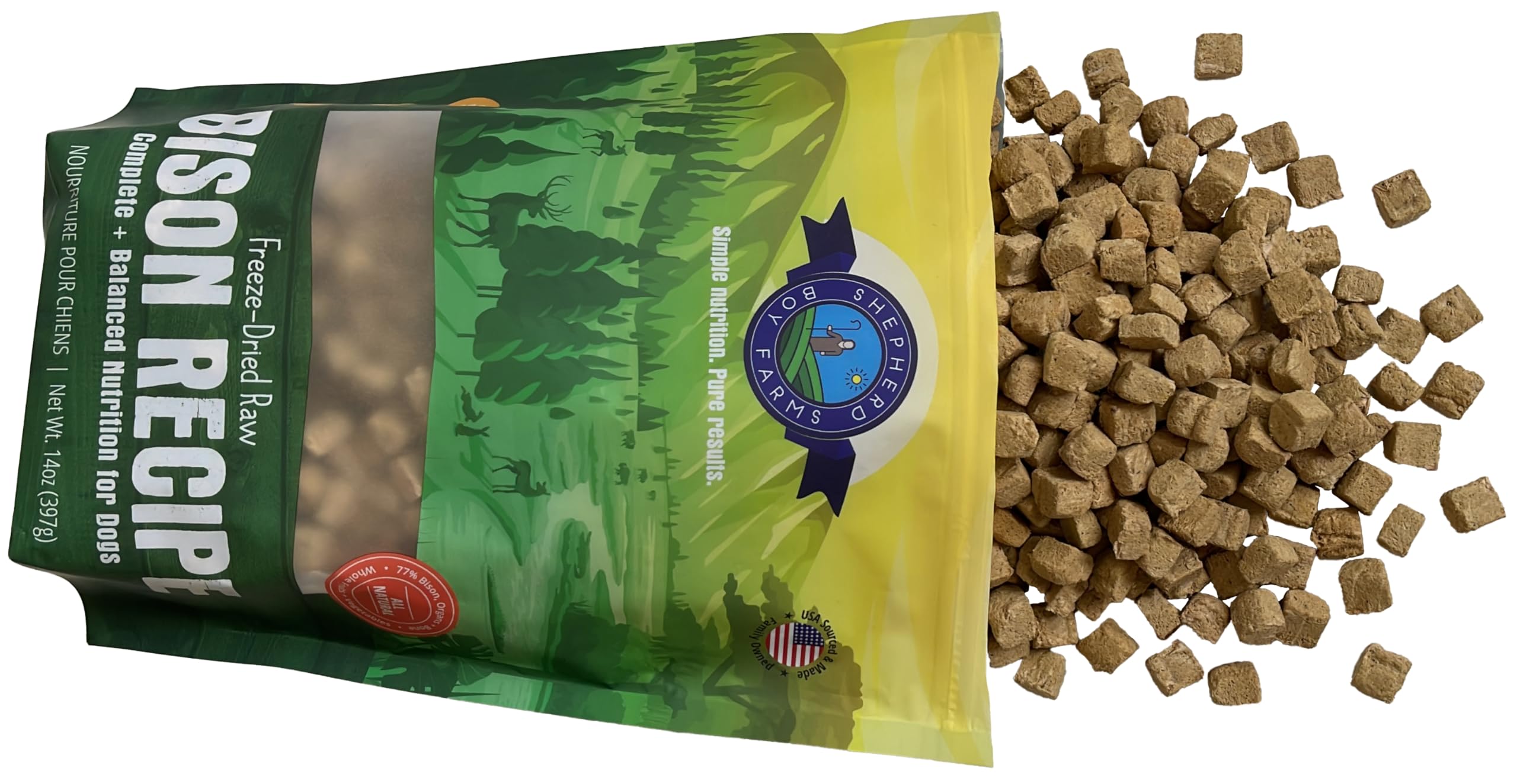 Freeze-drying preserves nutrients in Shepherd Boy Farms recipes.