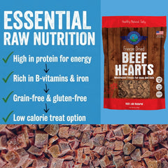Shepherd Boy Farms freeze-dried beef heart treats close-up highlighting crunch