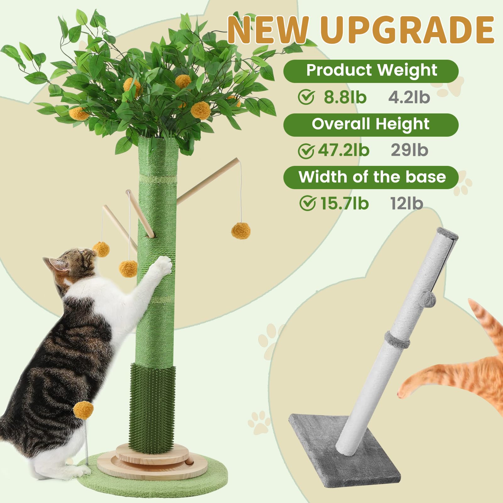 Sheripet soft rubber brush helps cats groom themselves while scratching.