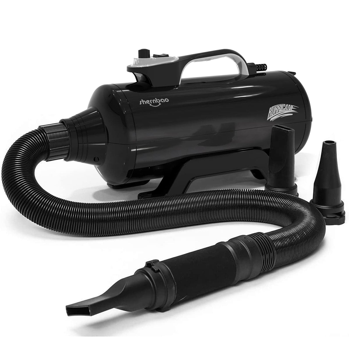 Shernbao DHD-2400T front view highlights powerful airflow for quick large-dog drying.