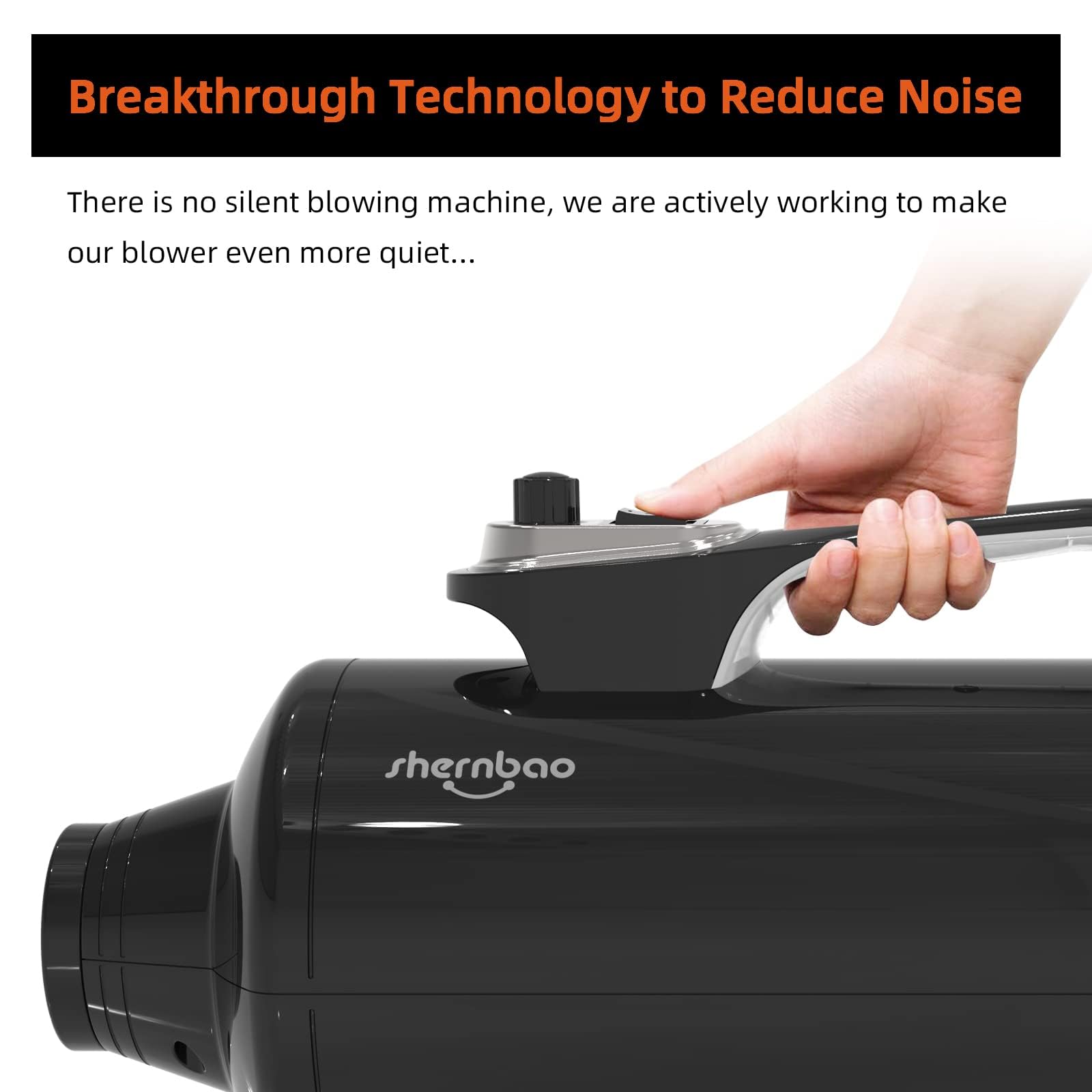 Shernbao DHD-2400T hose attachment demonstrates flexible reach during grooming.