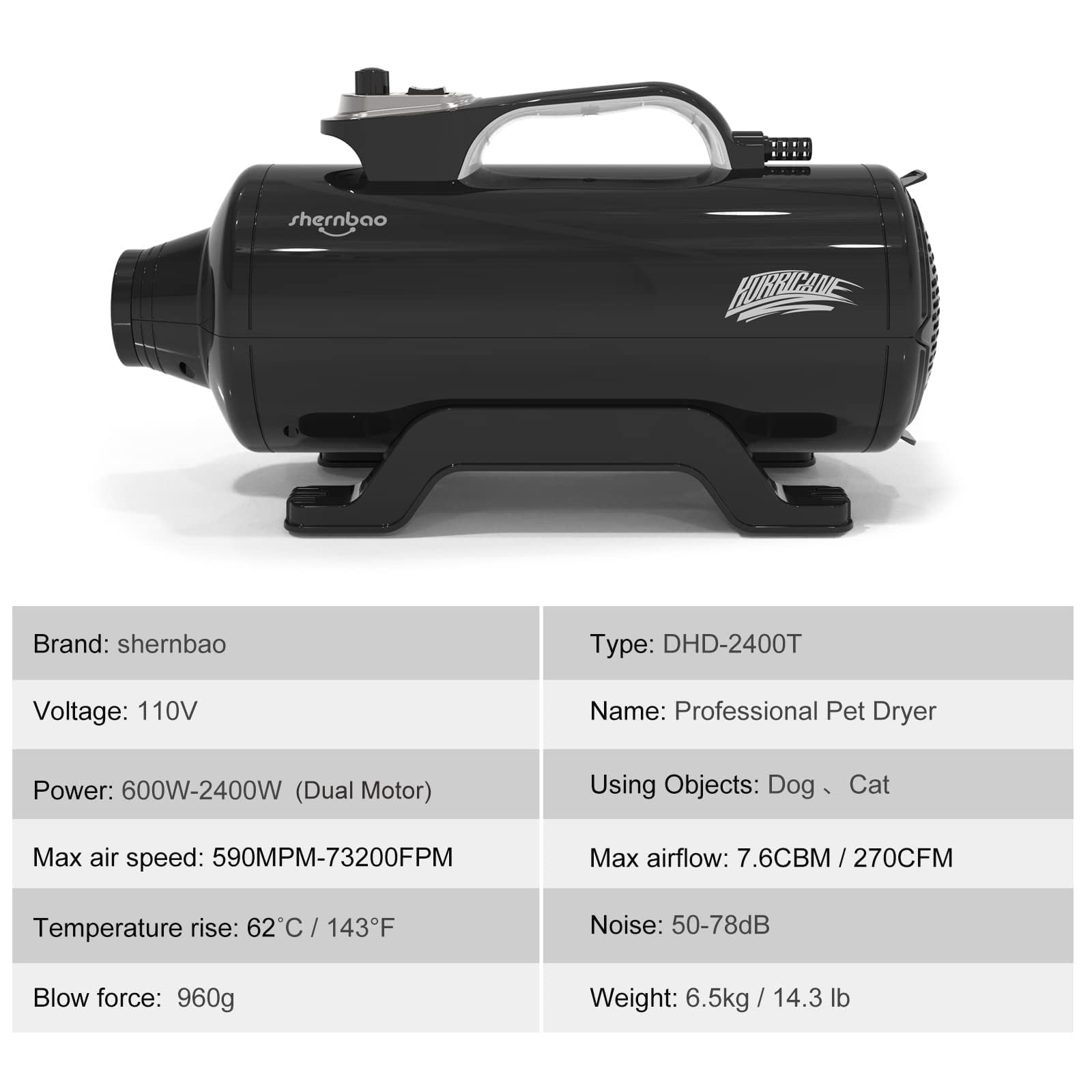 Shernbao DHD-2400T warranty label indicates 12-month coverage for reliability.