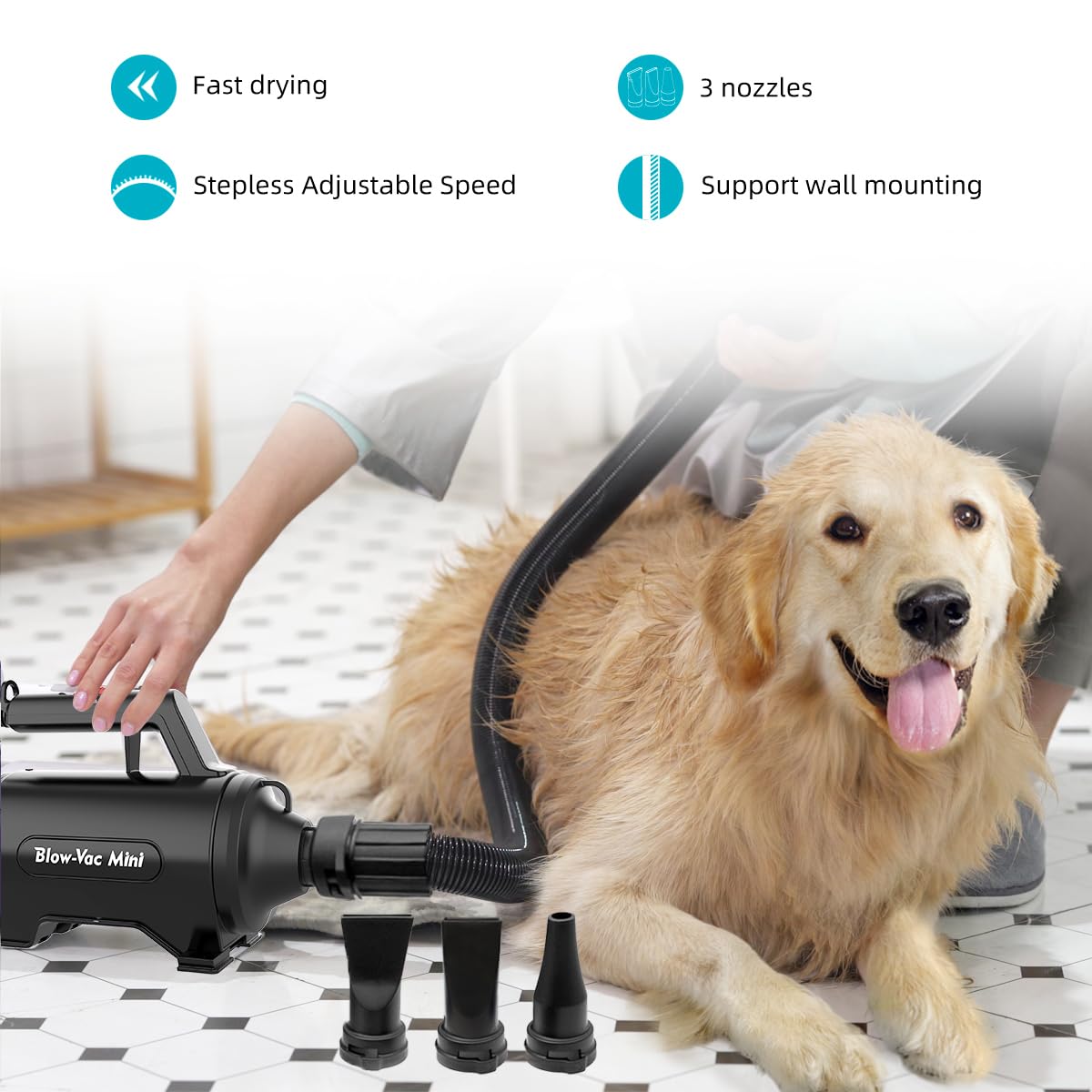 SHERNBAO dryer nozzles and attachments aiding precise drying