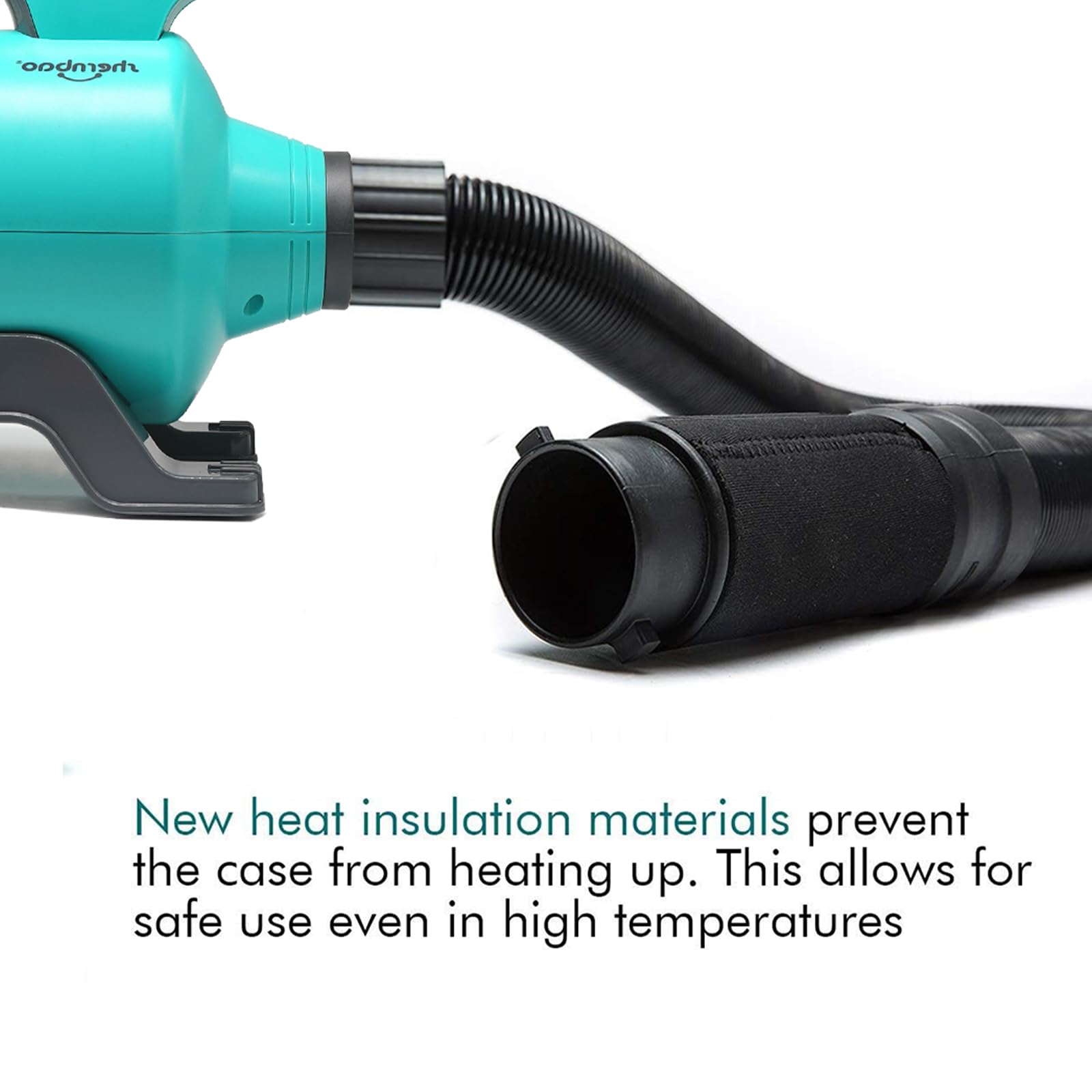 Shernbao SHD-2600P hose connection shows flexible 4-8 ft hose for adjustability.