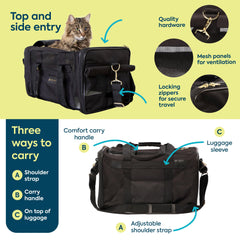 Sherpa Delta Deluxe accommodates pets up to 16 pounds with room to stand.