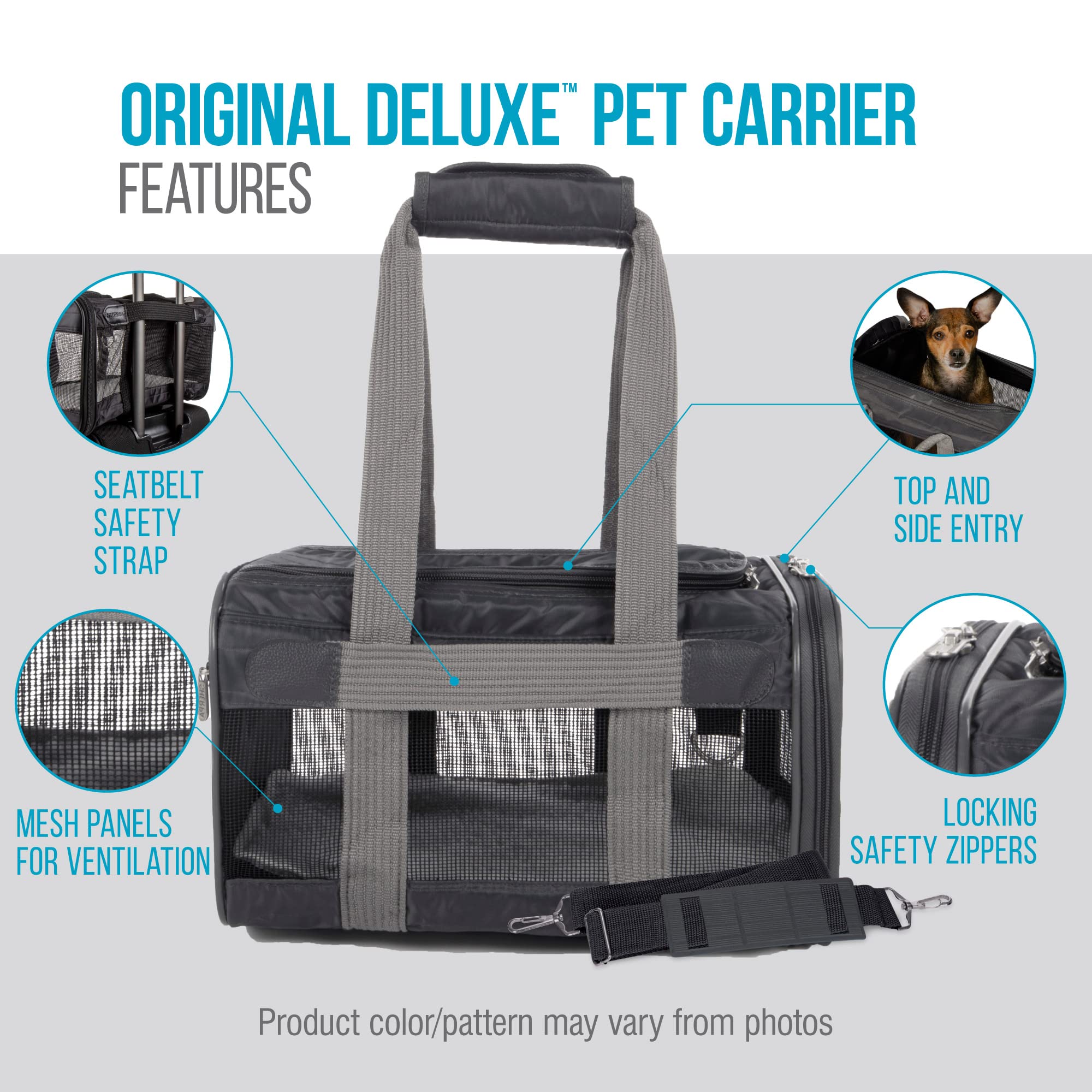 Sherpa Original Deluxe no-slip padded strap for comfortable carrying