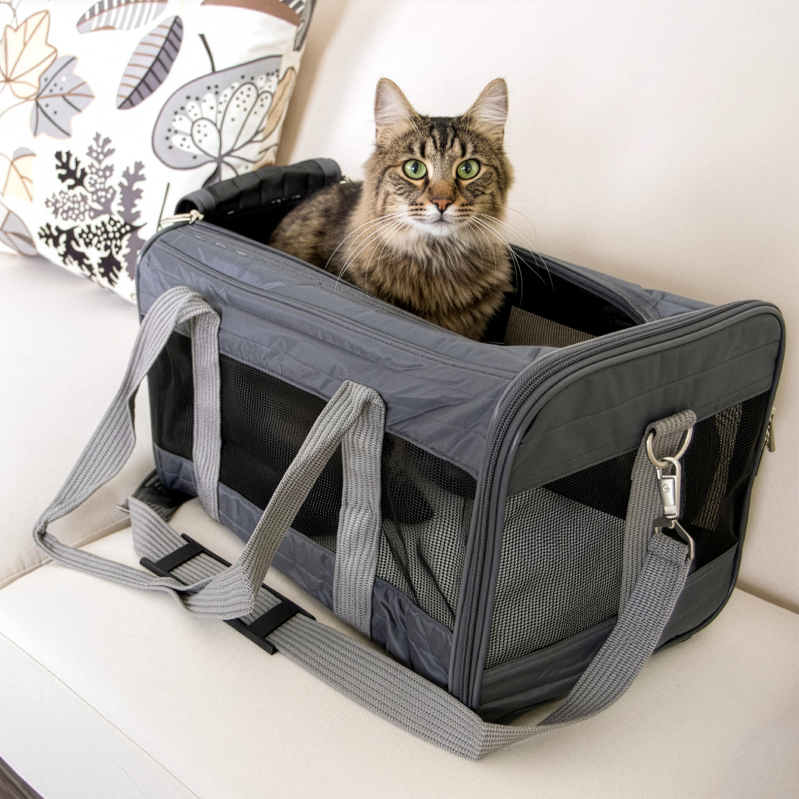 Sherpa Original Deluxe large side pocket stores essentials during travel