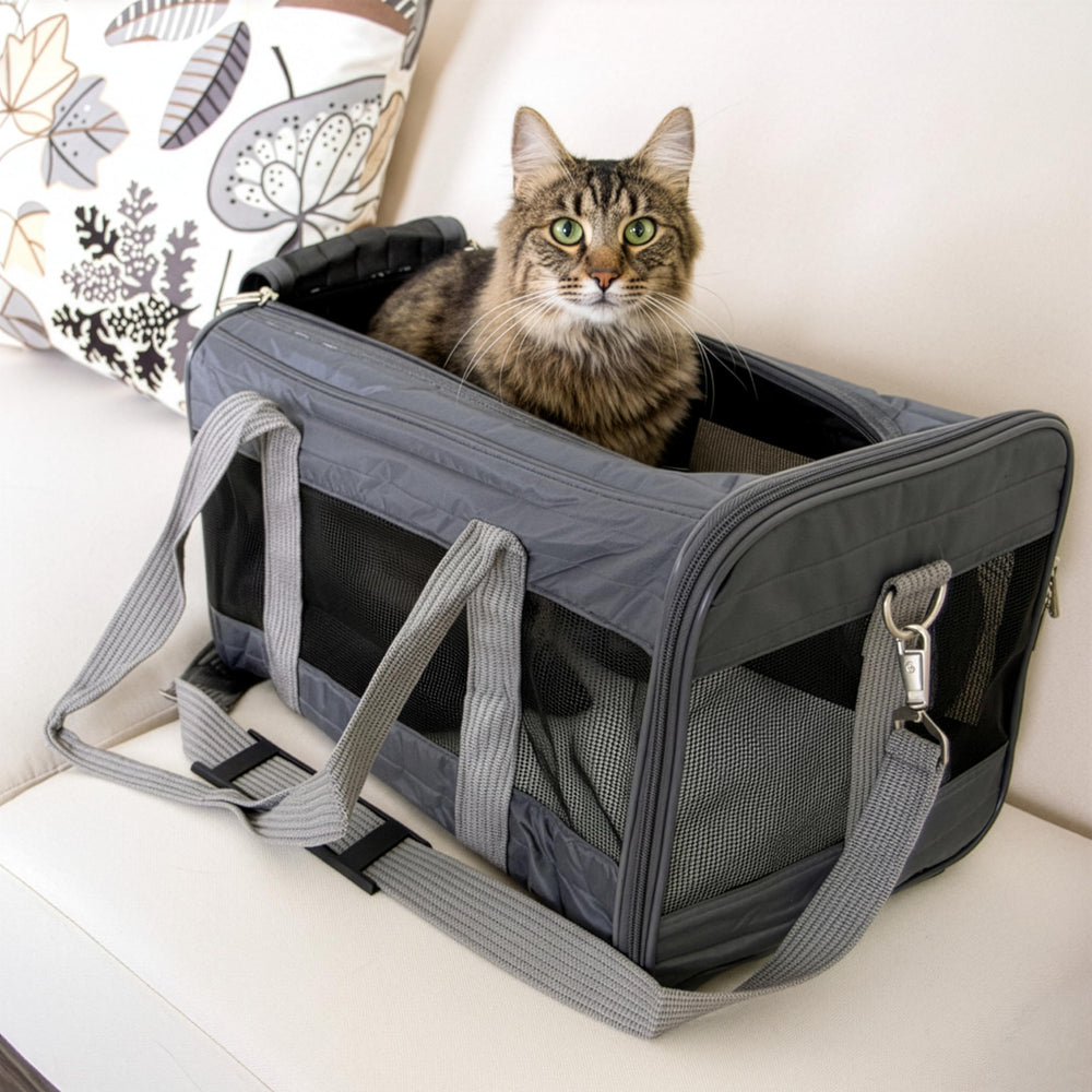 Sherpa Original Deluxe large side pocket stores essentials during travel