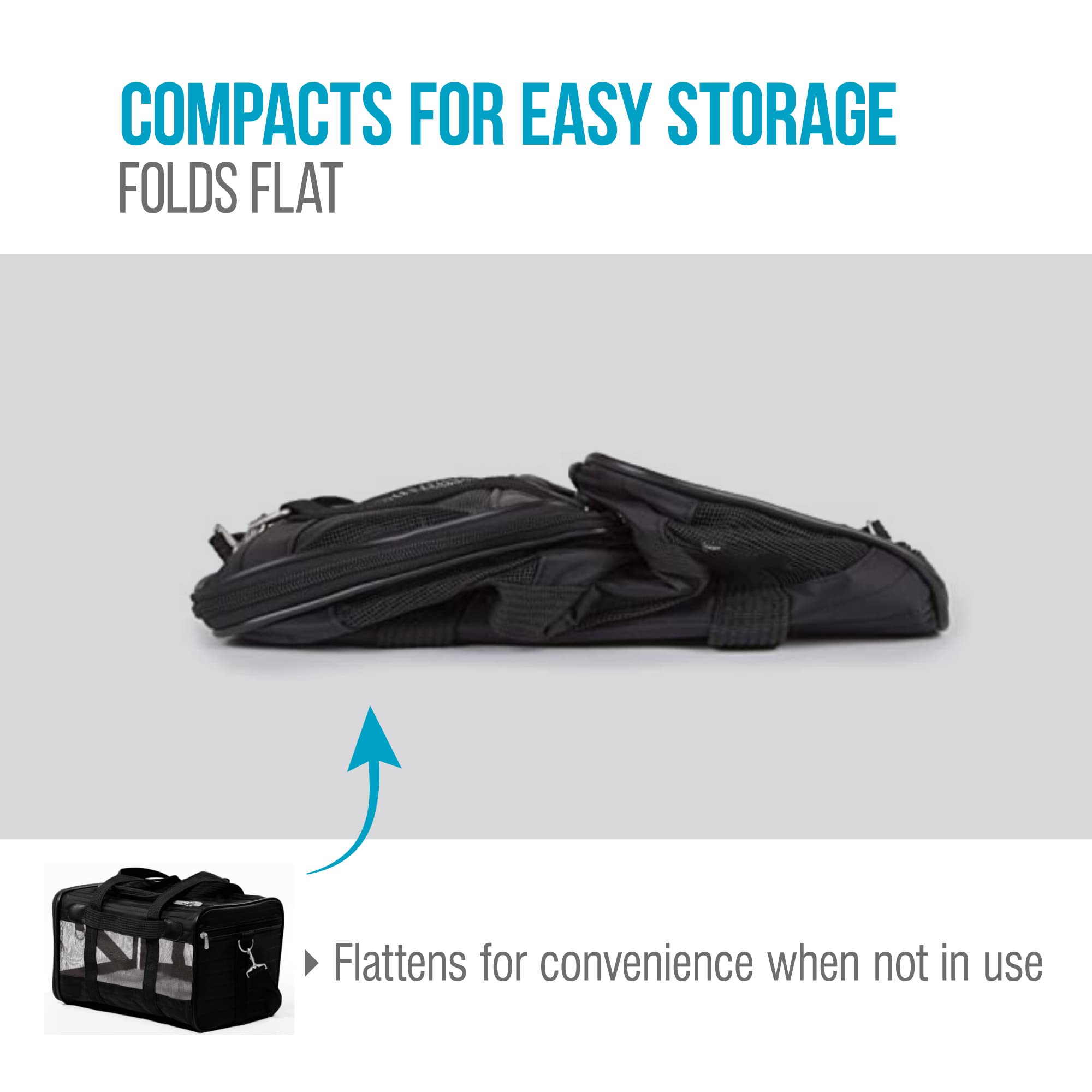Sherpa Original Deluxe carrier ventilated panel design for airflow