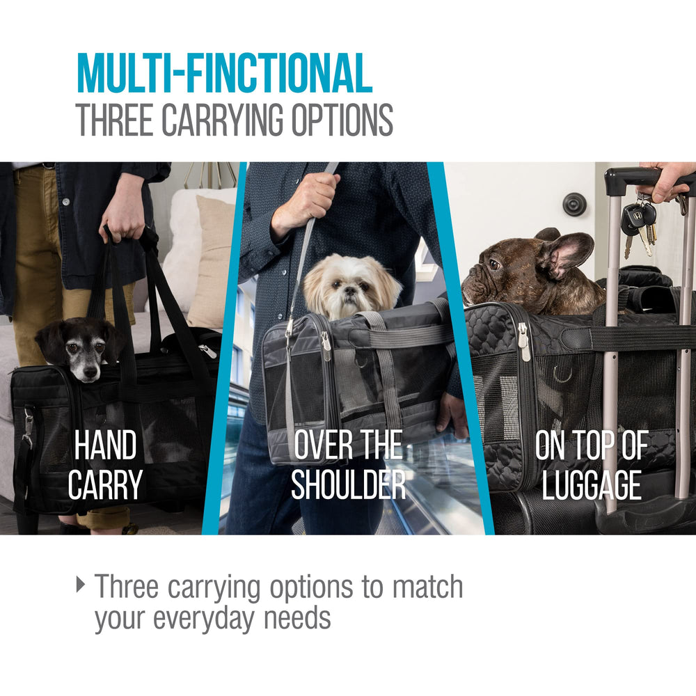 Sherpa charcoal-grey large carrier suitable for cats and dogs.