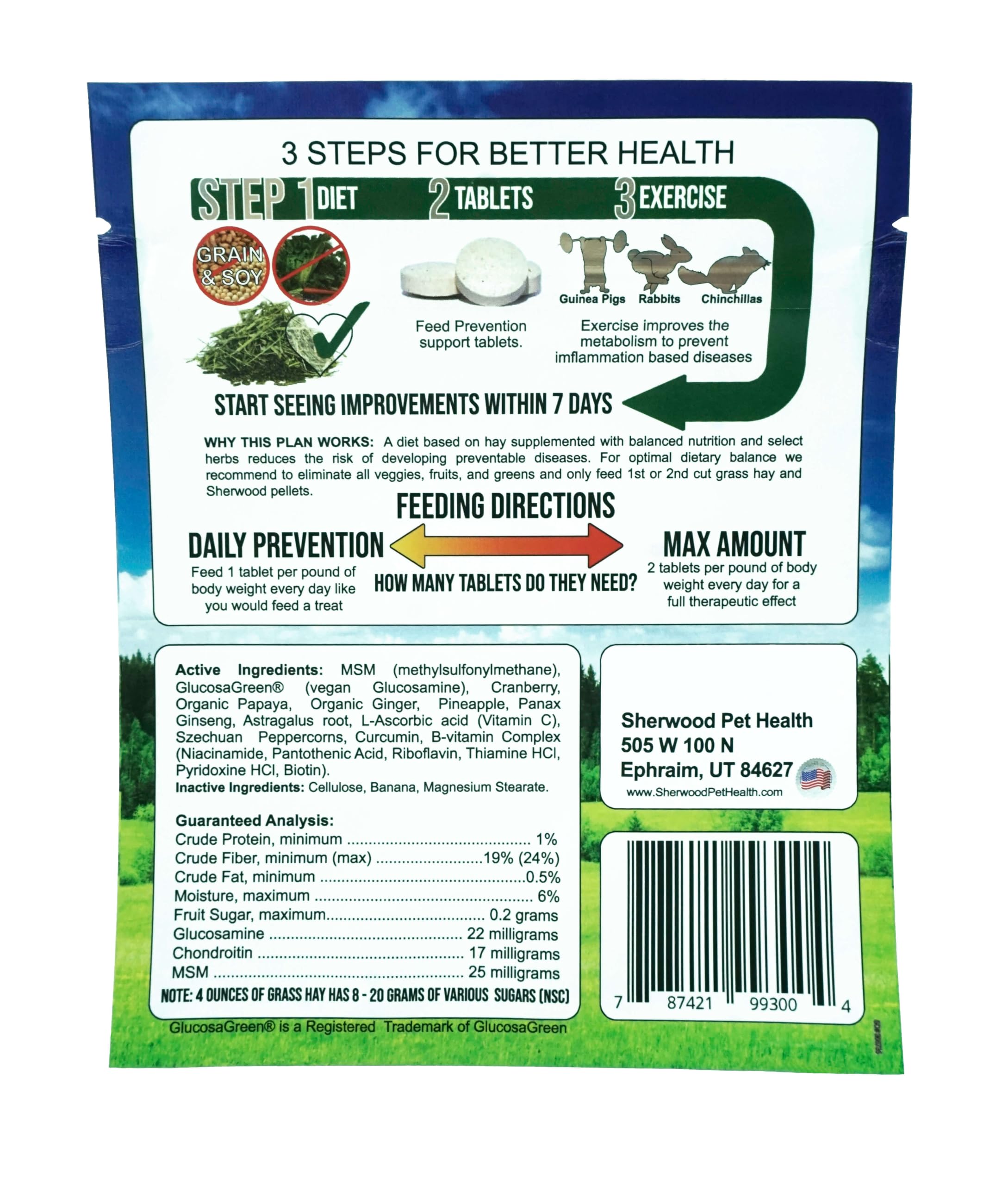 Sherwood Pet Health motility herbs treat-snack — helps support appetite and easy feeding for rabbits and guinea pigs.