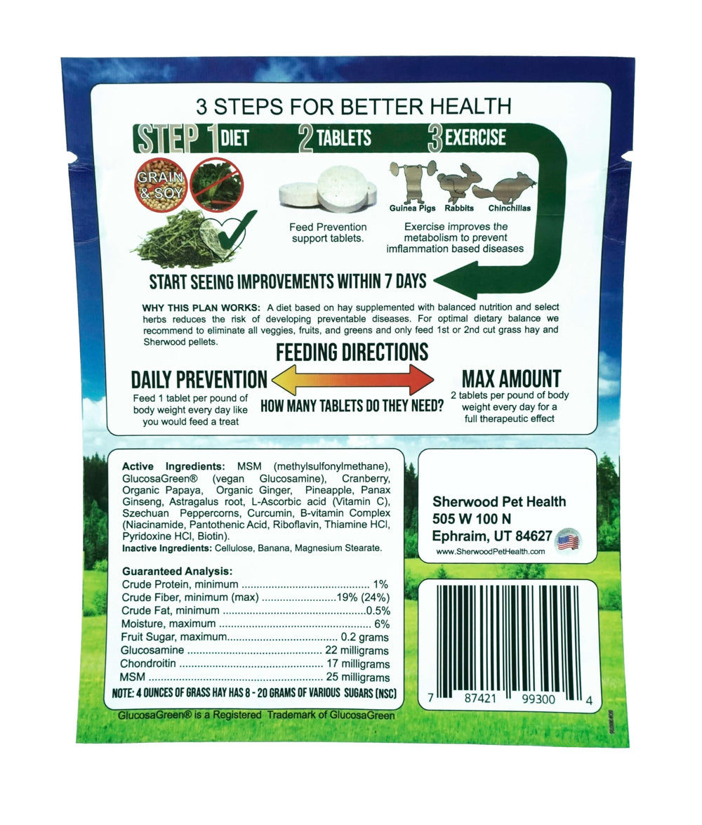 Sherwood Pet Health motility herbs treat-snack — helps support appetite and easy feeding for rabbits and guinea pigs.