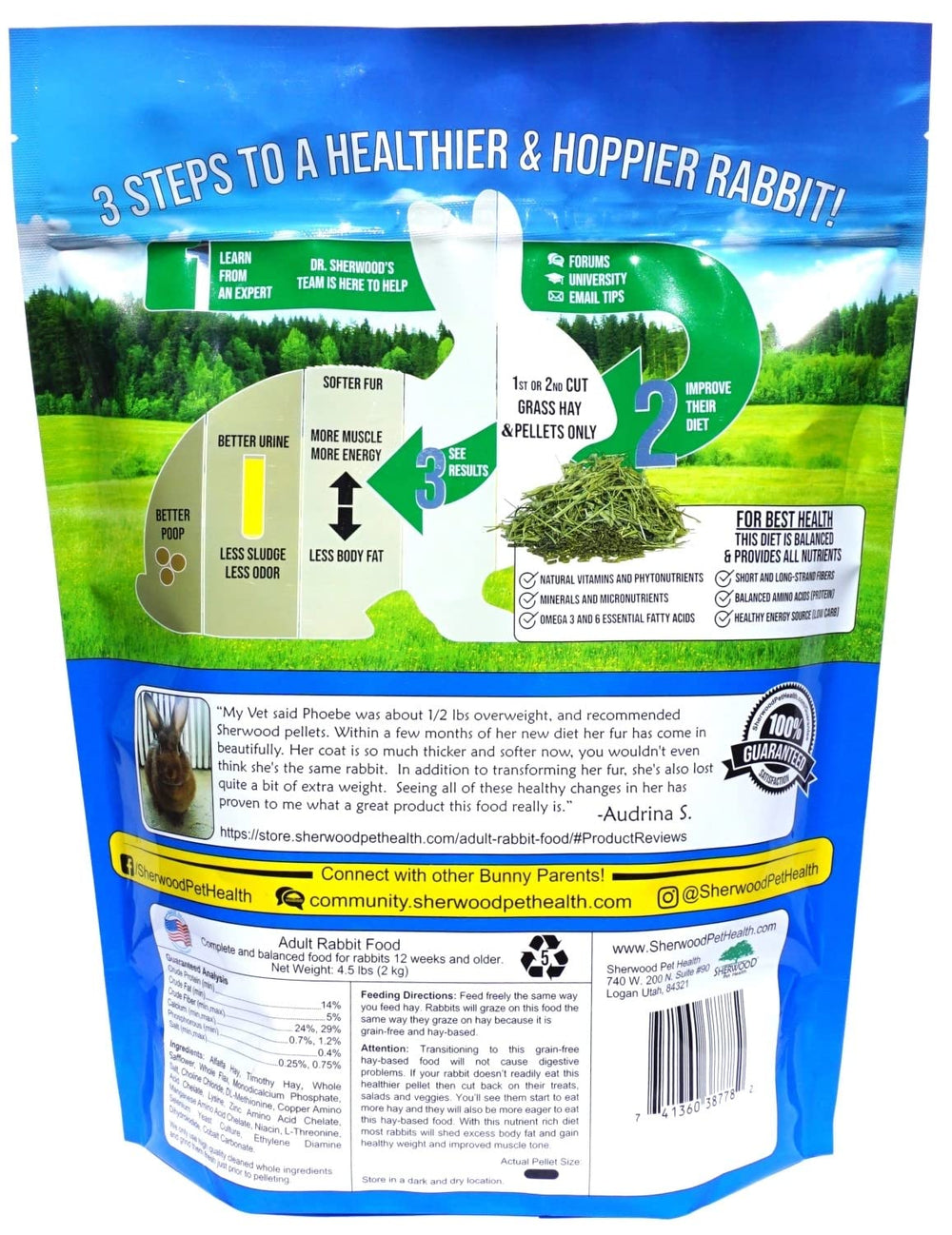 Sherwood Pet Health kibble close-up highlighting grain- and soy-free pieces