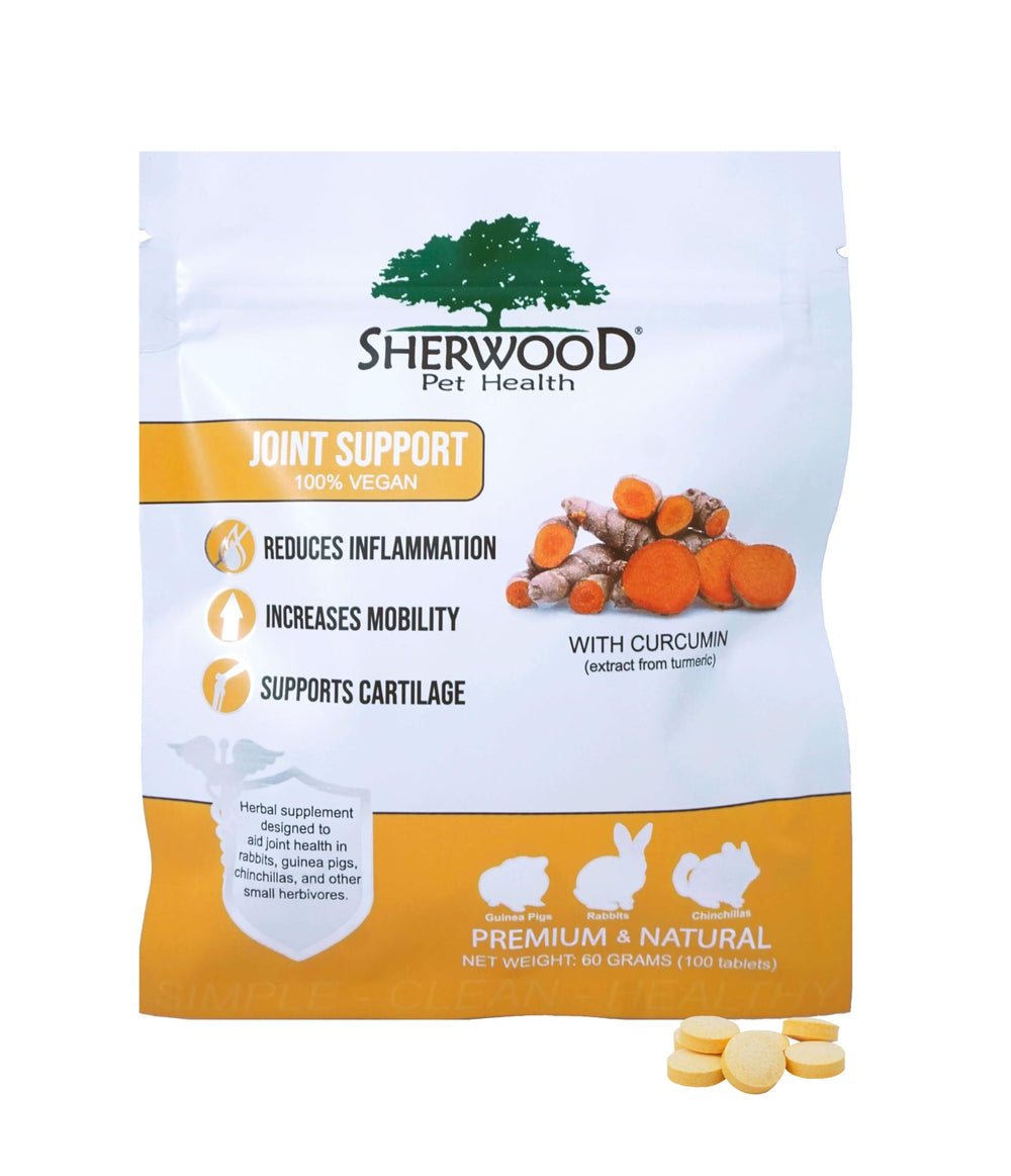 Sherwood Pet Health vegan joint support bottle front for small pets joint comfort