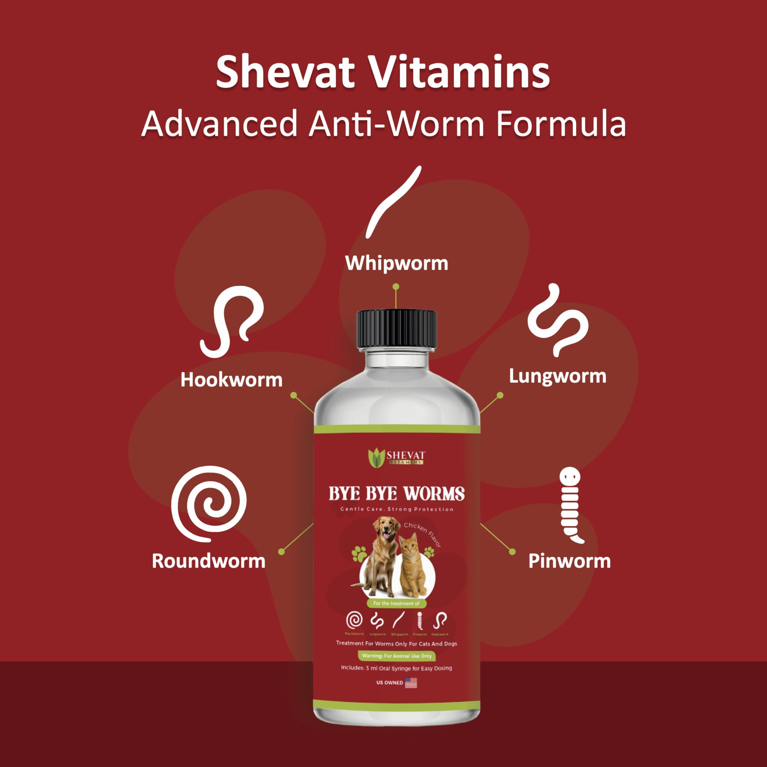 Dewormer dosing syringe included with SHEVAT VITAMINS product