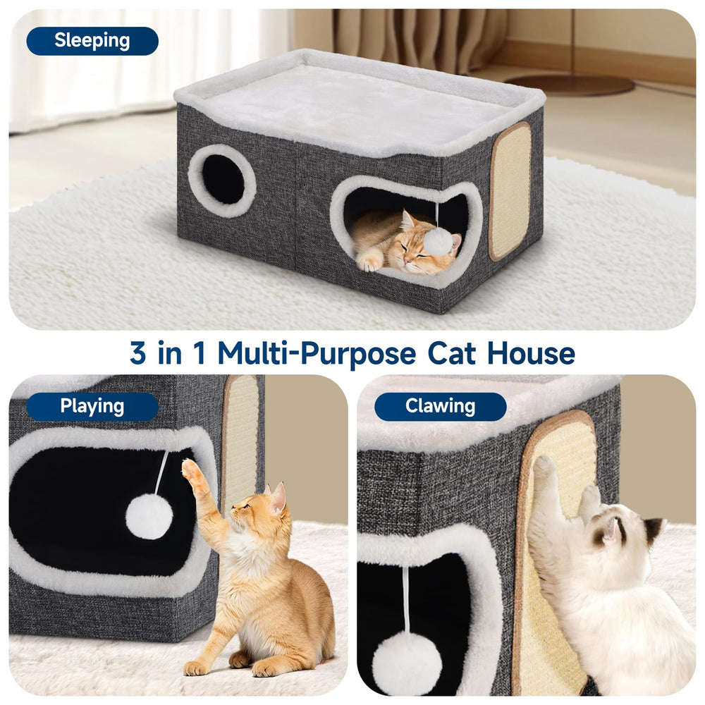 Shikha cat bed reversible cushion suits all seasons with warmth and breathability.