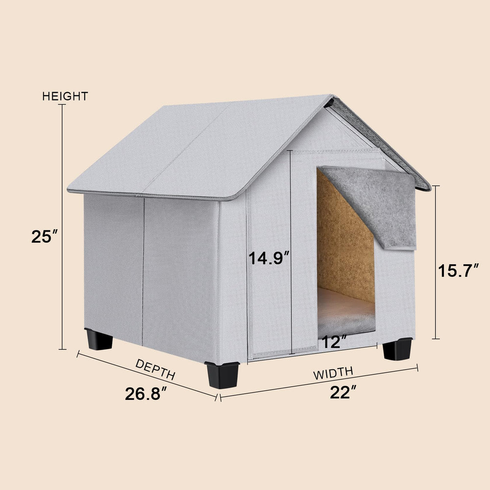 SHINEBBYS outdoor dog house foldable setup for quick assembly and storage