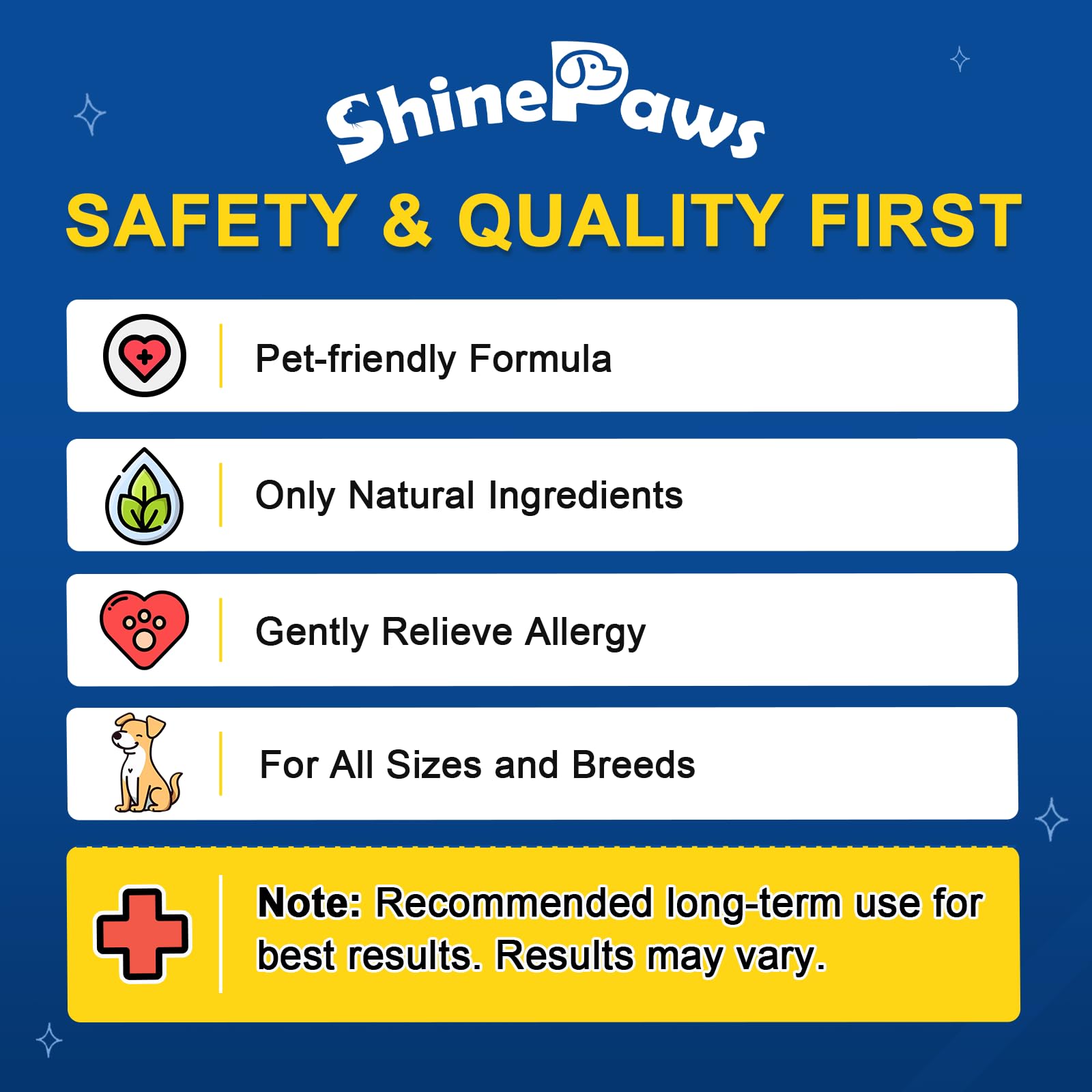 SHINEPAWS dog allergy chews dog enjoying treat after supplement