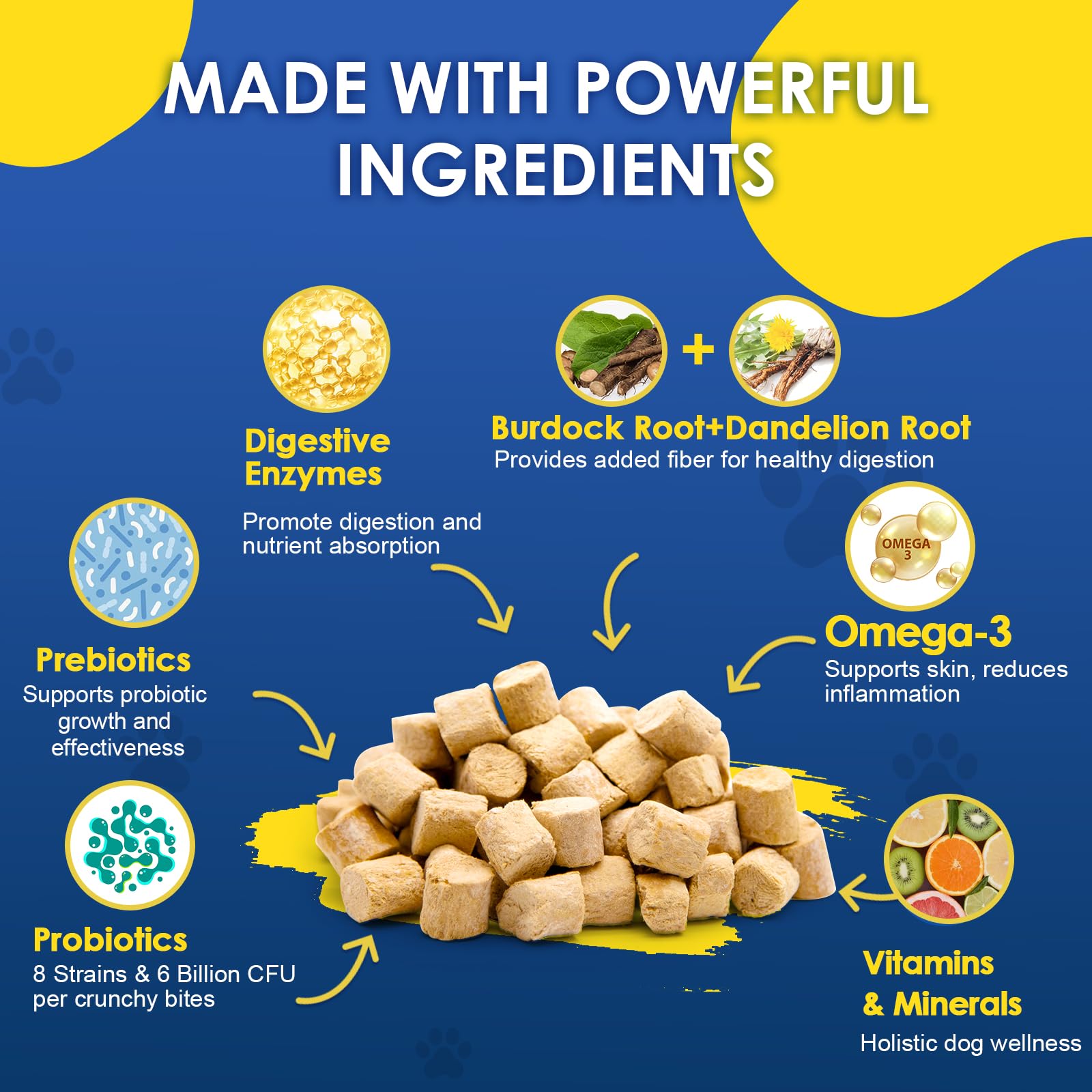 SHINEPAWS probiotic bites with vitamins and minerals for immune support