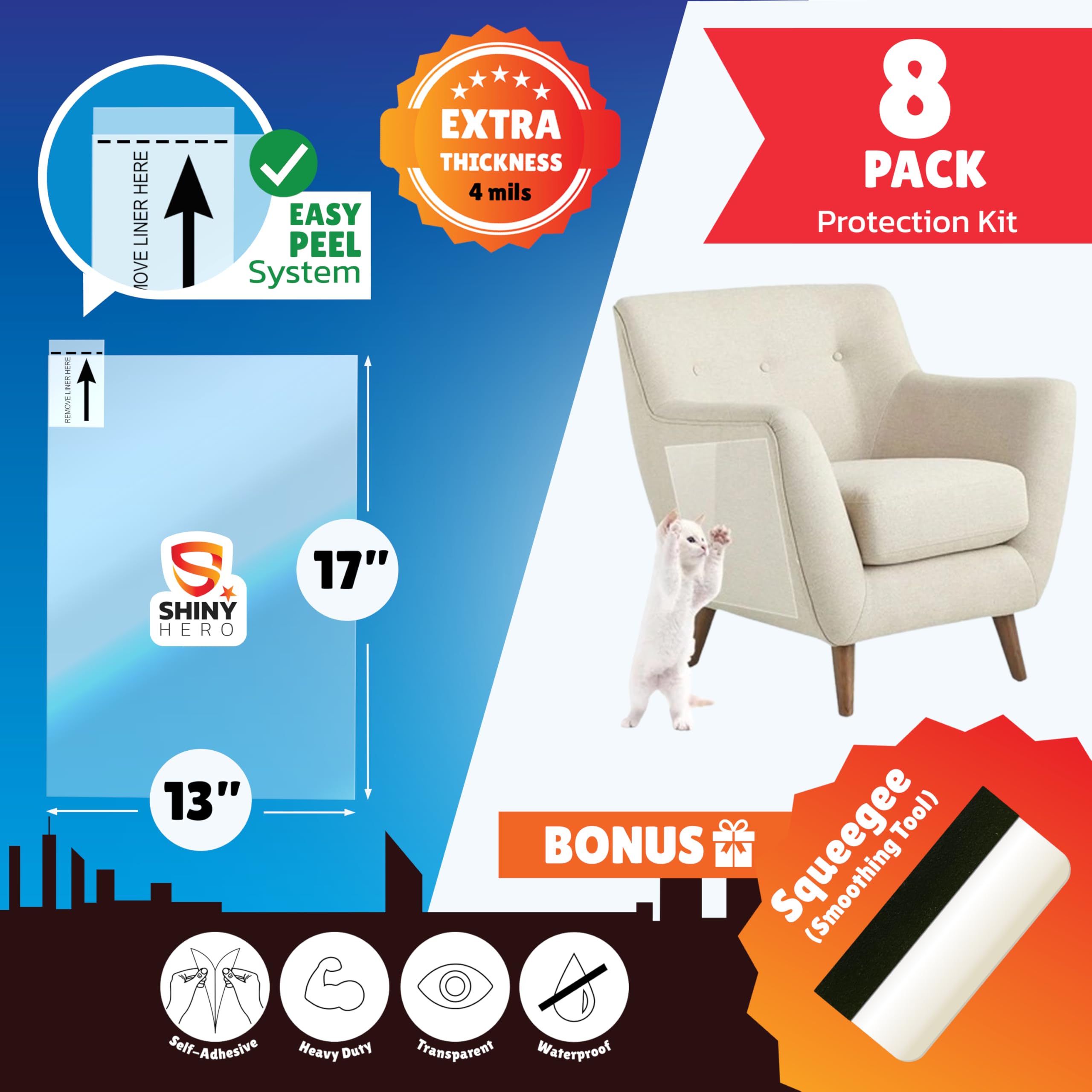 Shiny Hero sofa scratch deterrent frame guards furniture from claws