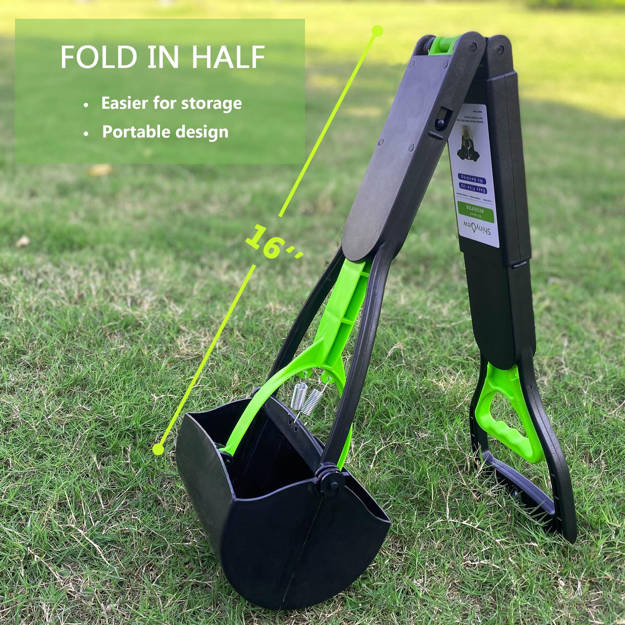 ShinyDew ergonomic one-hand operation simplifies yard cleanup.