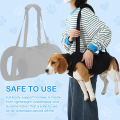 Shinylin dog lift harness with adjustable straps supports seniors during stairs.
