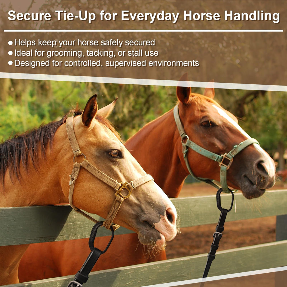 Shinylin lightweight plastic horse tie highlighted for portability.